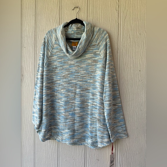 Ruby Rd. Striped Cowl Neck Sweater - Picture 9 of 9